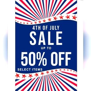 4th Of JULY SALE BUNDLE 3 OR MORE ITEMS GET 50% OFF !!